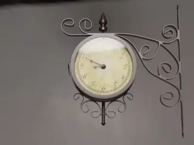 Wall Clock 3D model 2