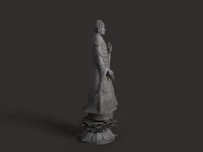 Vietnamese Buddhist Buddha Statue 3D model