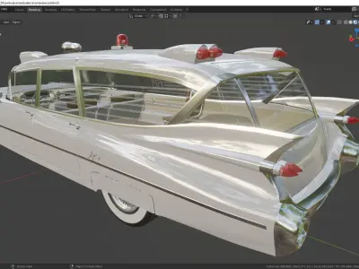 Cadillac Ambulance Wagon Superior 1959 3D model