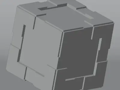 Energy Core Cube Free low-poly 3D model