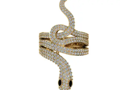  snak ring 3D print model 3D print model