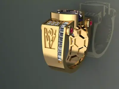 Ring jewelry - Crest  3D print model