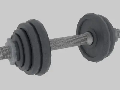 Dumbbell Lowpoly Free low-poly 3D model