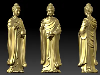 buddha 2 statue 3D model
