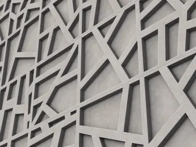 Tile concrete angle line n3 3D model