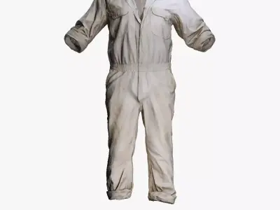 Industrial Welder Painter Outfit - Male Workwear Set Low-poly 3D model