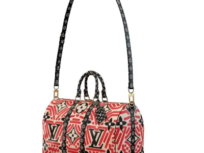 Louis Vuitton Bag Keepall Bandouliere 45 Crafty Red Low-poly 3D model