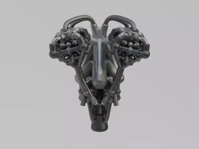 Scifi Proton Propulsion Engine Concept 3D model