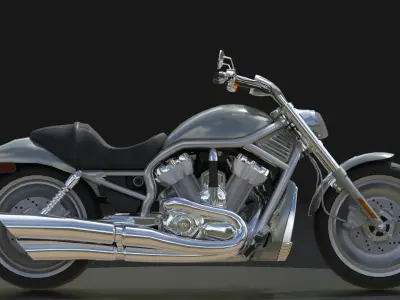 Harley Davidson V-Rod VRSC Gameready Low-poly 3D model