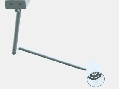 NYMANE Wall lamp with swing arm Low-poly 3D model