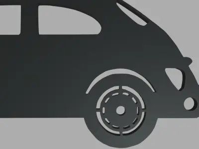 Volkswagen Beetle 1300 1965 Key Ring 3D print model