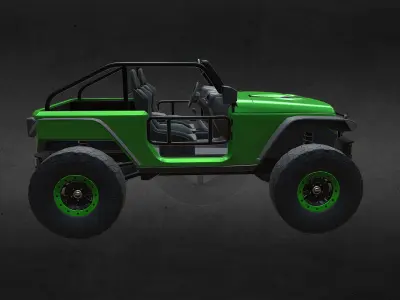 JEEP TRAILCAT Low-poly 3D model