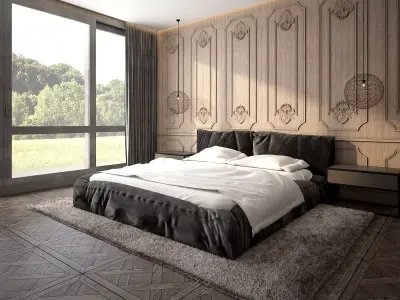 Modern bedroom interior 3D model