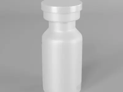 3d odel of a luxury glass perfume bottle with editable label 3D model