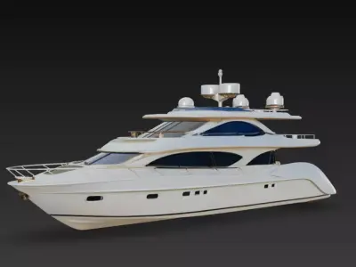 Luxury Yacht - Modern Ocean Cruiser 3D Model 3D print model