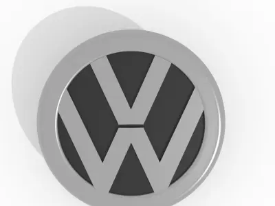 Volkswagen emblem Low-poly 3D model