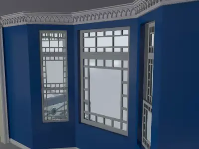 Moulding corner cornice 3D model