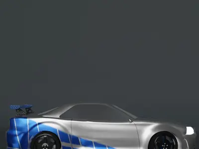 Nissan Skyline R34  Low-poly 3D model