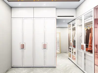 MODERN LUXURY WALK IN WARDROBE DS002 3D model