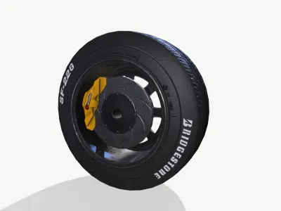 Rally wheel FS - 228 Low-poly 3D model