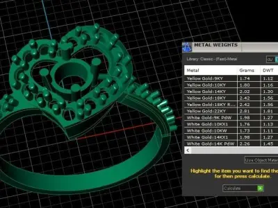 Proposal Heart Diamond Ring 3d Printable Model 3D print model