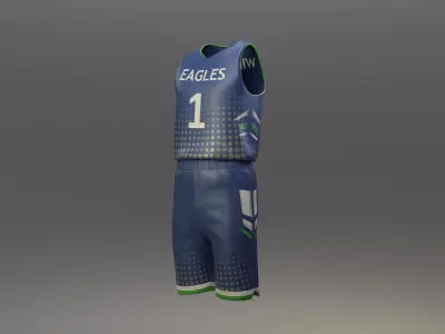 Basketball Team Uniform Low-poly 3D model