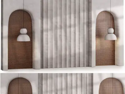 Headboard 3d Panel 3 Low-poly 3D model