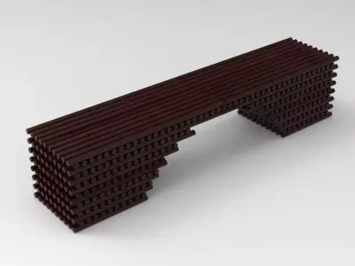 Bench Model with Line Tool 3D model