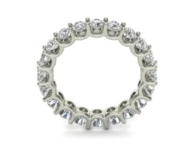 U Shaped Eternity Ring 3 point 3 mm stone size swiss 16 and EU56 3D print model