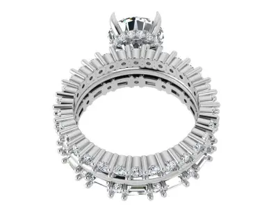 Round Cut Diamond Luxury Ring 4335 3D print model