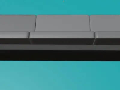 Couch sofa Low-poly 3D model