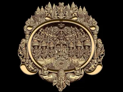 LAXMIJI NECKLACE DARBAR 3D print model