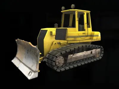 Bulldozer xs Low-poly 3D model