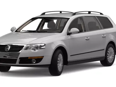 VW Passat B6 HQ Interior 3D model