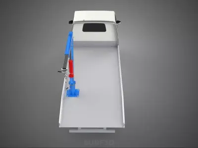 PICKUP TRUCK SWIVEL LIFTING CRANE WINCH HOIST HOOK JIB SLEWING 3D model