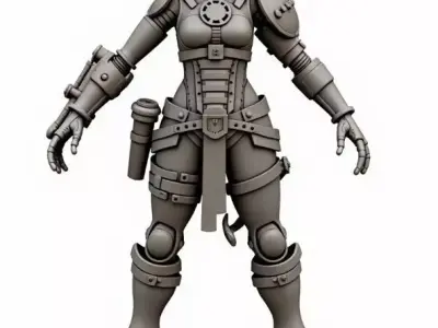 steampunk robotic 7 3D print model