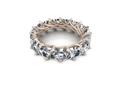 Ring-1 The luxury female ring with gem wedding 3D print model