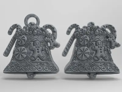 christmas bell decor  3D print model