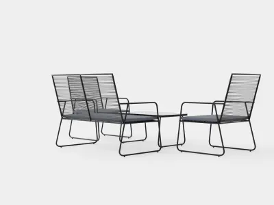 Venezia Sofa Set Low-poly 3D model