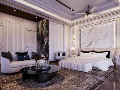 Luxury bedroom 3d model 3D model