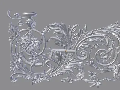 Classic decor ornament v-3D model05 3D model