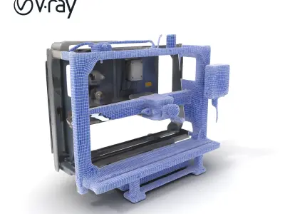 Industrial CNC Machine Model Pack Low-poly 3D model by vfxcgartist