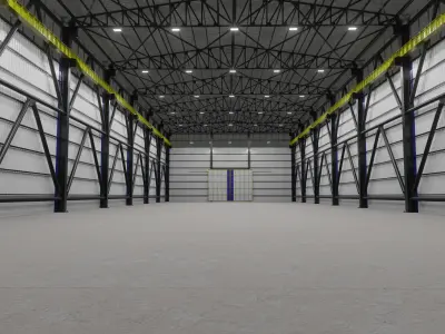 Steel Structure - Warehouse - Type-4 3D model