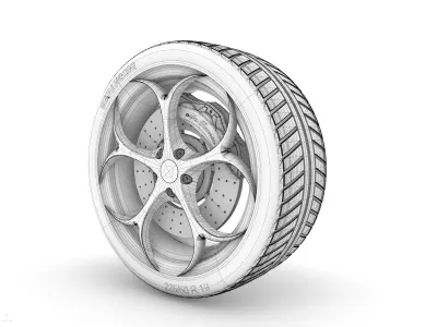 alfa romeo rims  3D model