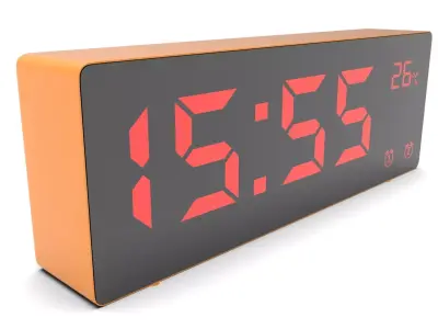 CLOCK ORANGE RED Low-poly 3D model