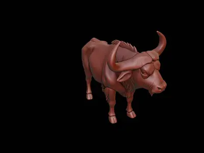 Buffalo Animal Sculpture 3D print model buy