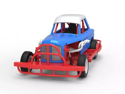 New Zealand Vintage Stock car Scale 1 to 25 3D print model