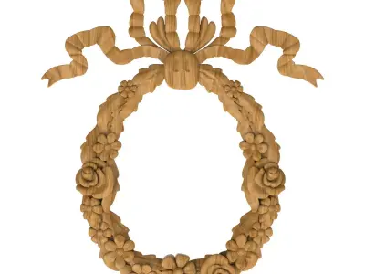 Carved picture frame STL 3D model 14