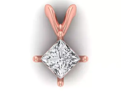 Princess Stone Pendant Women Pendants 3D print model