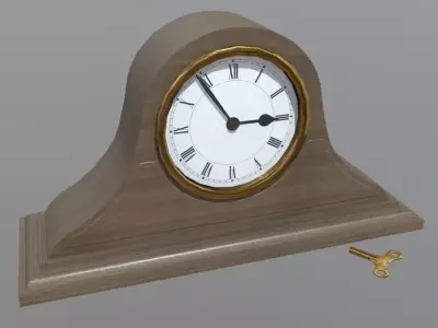 Mantle clock Low-poly 3D model